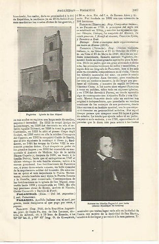 LAMINA ESPASA 32820: Iglesia de San Miguel en Paganico, Italia