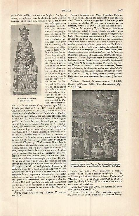 LAMINA ESPASA 32817: La Virgen de Padua, por Donatello