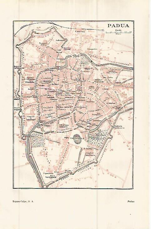 LAMINA ESPASA 32815: Plano de Padua, Italia