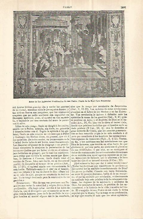 LAMINA ESPASA 32802: Actos de los Apostoles, tapiz de la Casa Real Española