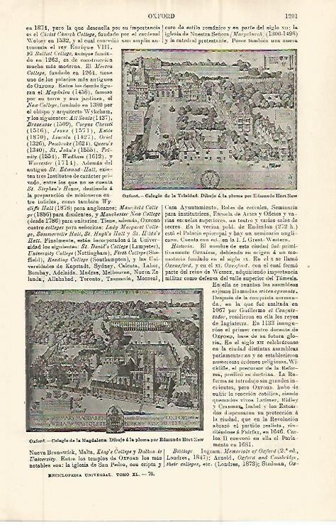 LAMINA ESPASA 32852: Coelgio de la Trinidad de Oxford