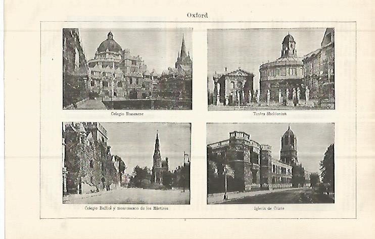 LAMINA ESPASA 32851: Coelgio Brasenose, Teatro Sheldonian, Colegio Balliol e iglesia de Cristo en Oxford