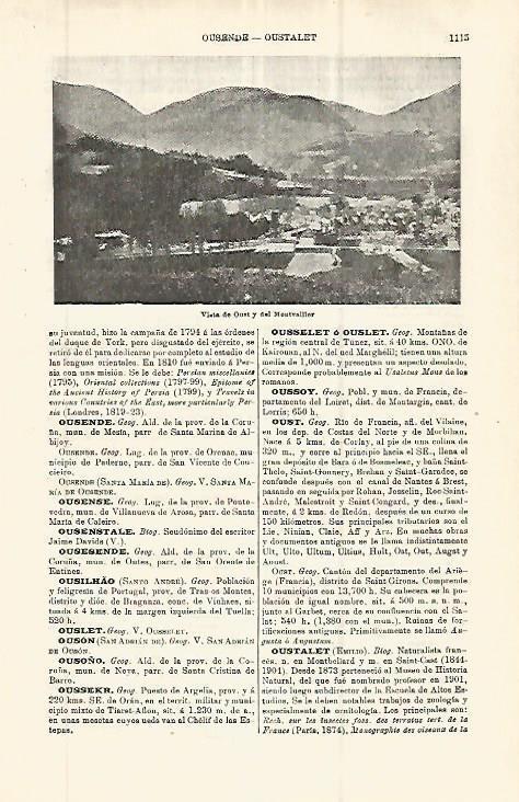 LAMINA ESPASA 32837: Vista de ust y del Montvallier, Francia