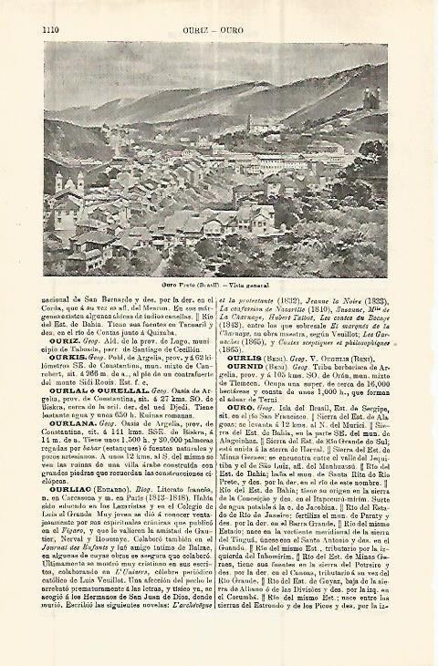 LAMINA ESPASA 32834: Vista general de Ouro Preto, Brasil