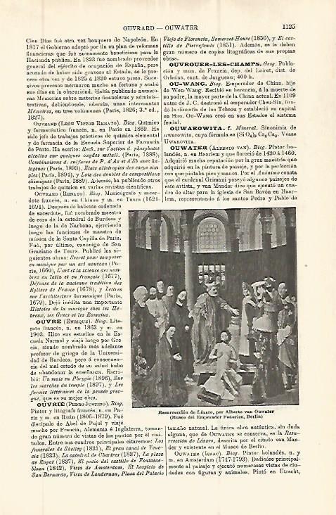 LAMINA ESPASA 32838: Resurreccion de Lazaro, por A. van Ouwater