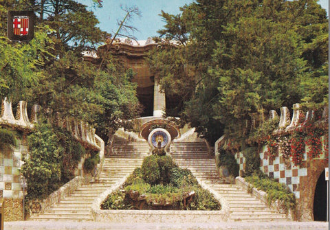 POSTAL B12239: BARCELONA: PARQUE GUELL. ENTRADA
