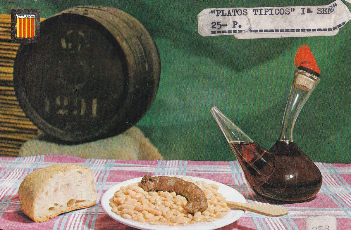 POSTAL B12321: COLECCIÓN PLATOS TIPICOS: Seques amb butifarra