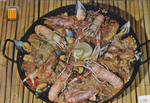 POSTAL B12313: COLECCIÓN PLATOS TIPICOS: Paella a la marinera