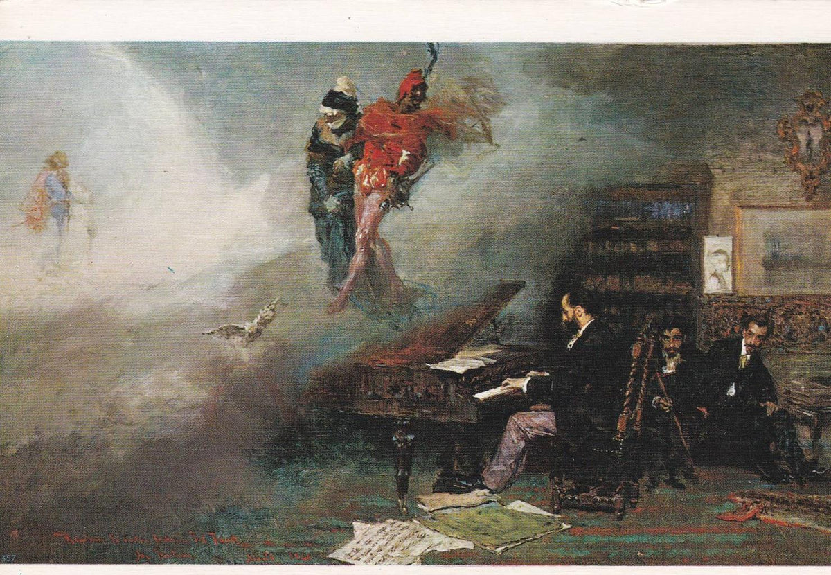 POSTAL B12307: M. FORTUNY: FANTASIA SOBRE FAUSTO. OLEO