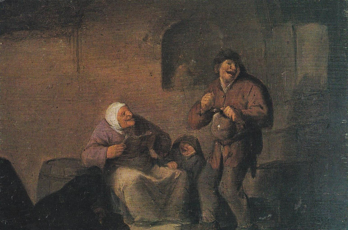 POSTAL B12300: A. VAN OSTADE: ALDEANOS CANTANDO. OLEO