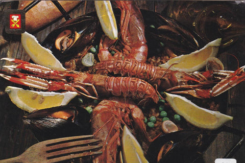 POSTAL B12337: COLECCIÓN PLATOS TIPICOS: Arroz con mariscos