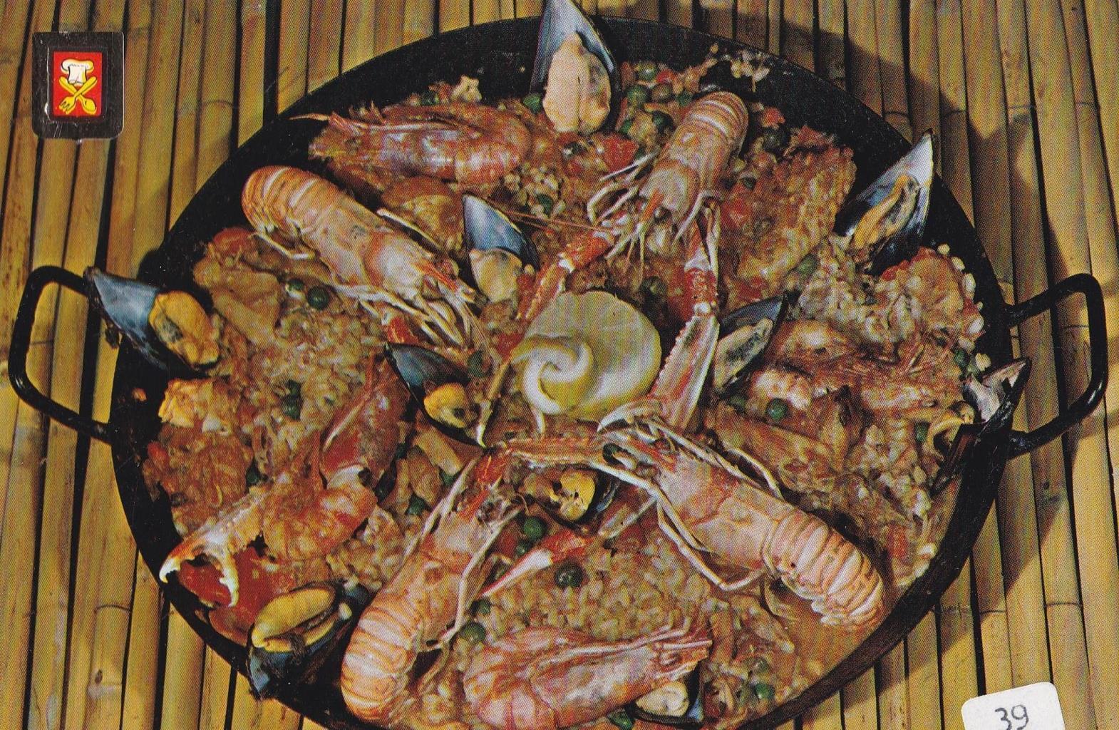 POSTAL B12336: COLECCIÓN PLATOS TIPICOS: Paella a la marinera