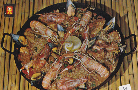 POSTAL B12336: COLECCIÓN PLATOS TIPICOS: Paella a la marinera