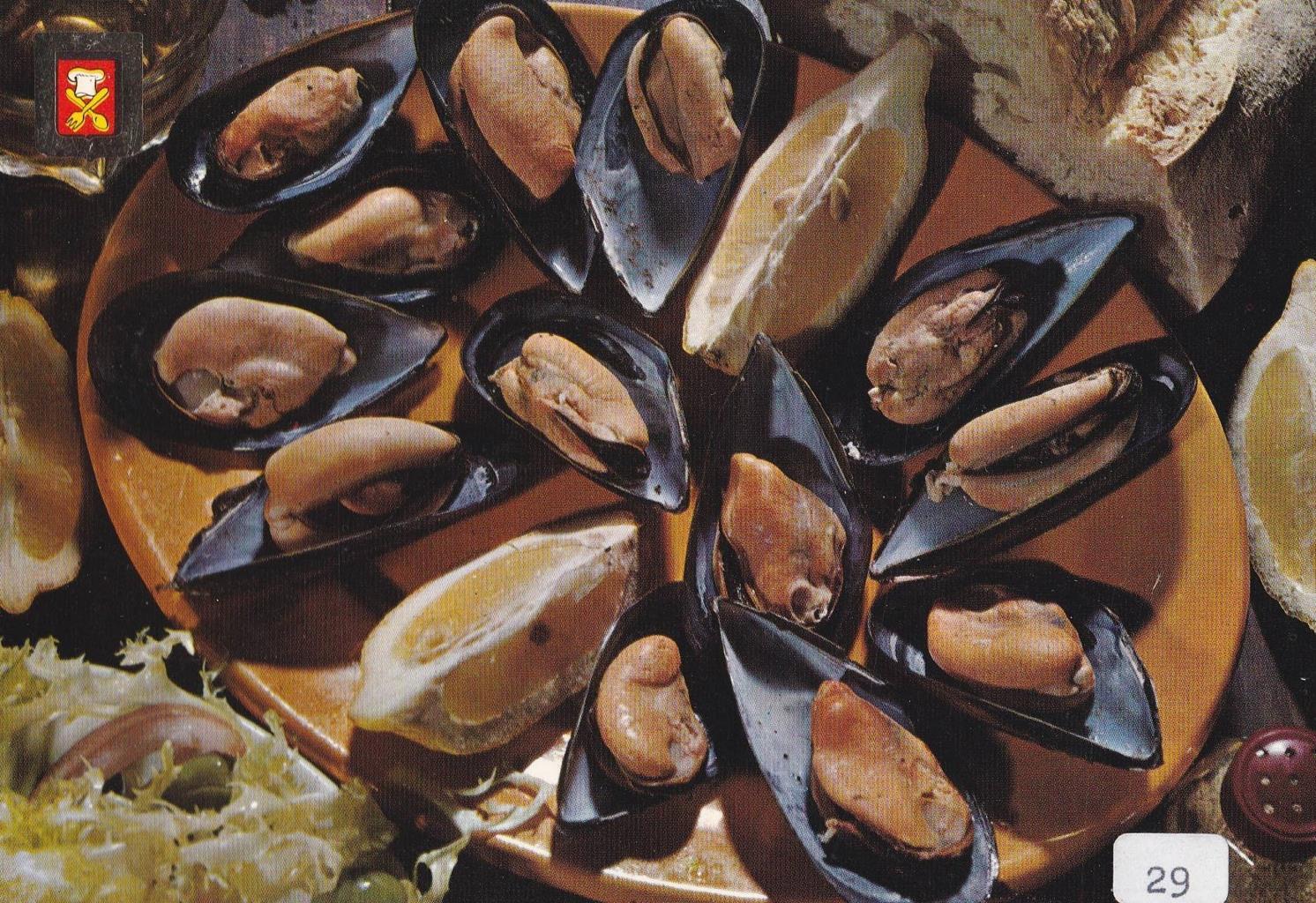 POSTAL B12335: COLECCIÓN PLATOS TIPICOS: Mejillones