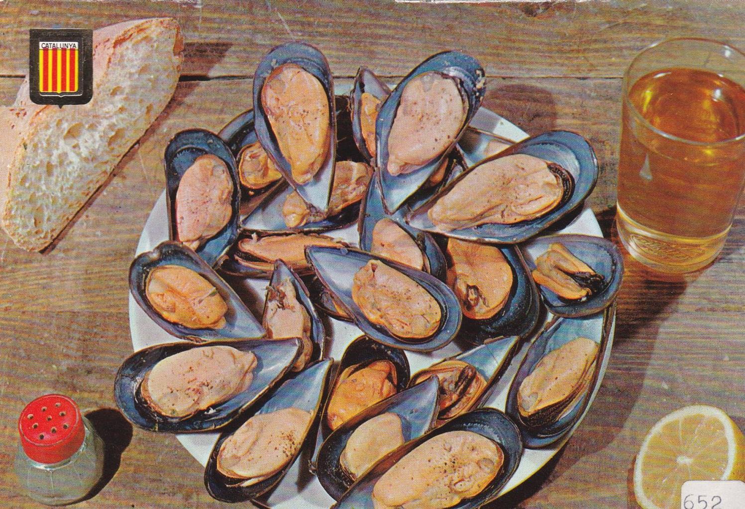 POSTAL B12331: COLECCIÓN PLATOS TIPICOS: Mejillones