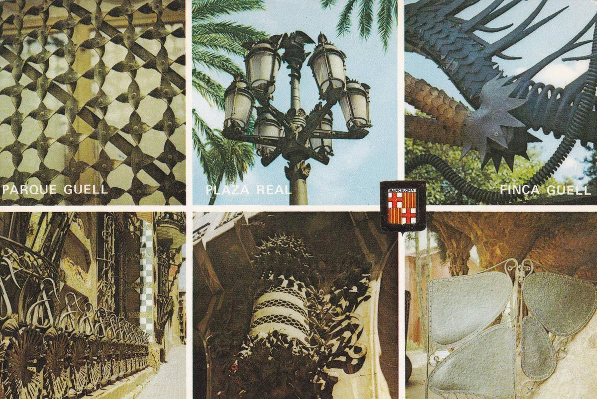 POSTAL B12247: BARCELONA: Obras de Gaudi