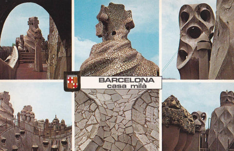 POSTAL B12240: BARCELONA: LA PEDRERA. DIVERSOS ASPECTOS