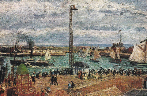POSTAL B12280: PISSARRO: PUERTO DE DIEPPE. OLEO