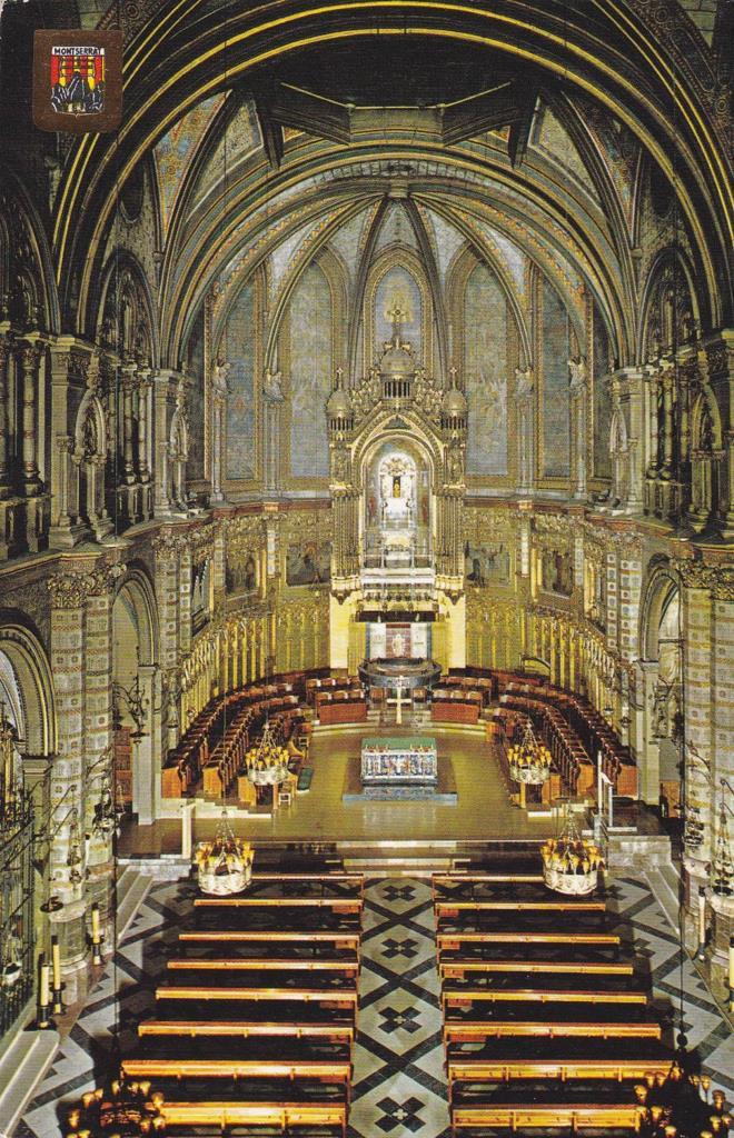 POSTAL B12365: MONTSERRAT: INTERIOR BASILICA