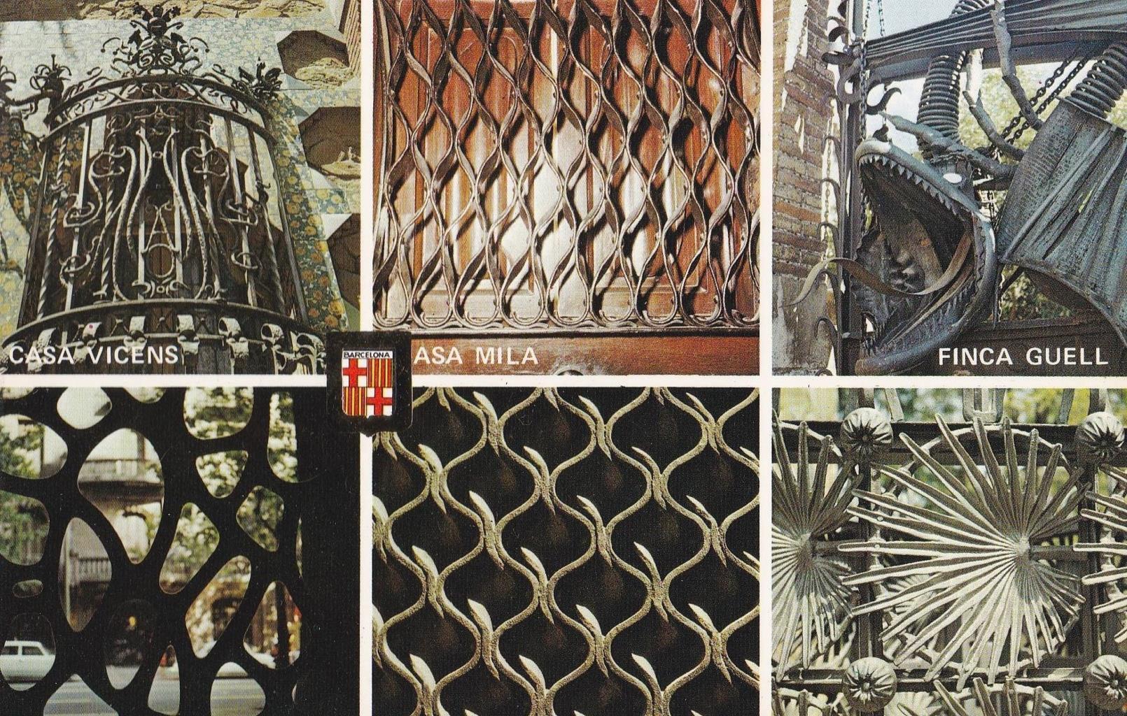 POSTAL B12368: BARCELONA. Obras varias de Gaudi