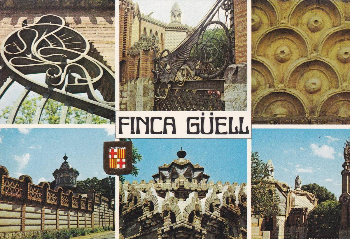 POSTAL B12369: BARCELONA. Vistas varias de la finca Guell