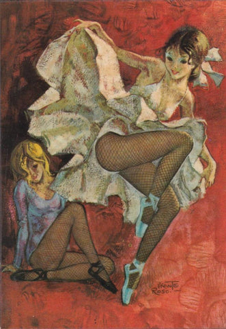 POSTAL B12436: ILUSTRACION de vicente Roso: bailarinas