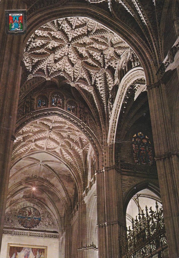 POSTAL B12415: CATEDRAL DE SEVILLA: BOVEDAS