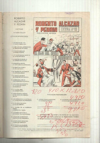 Roberto Alcazar y Pedrin: Extra num 20 2a epoca (Edival) - El terror de los Andes