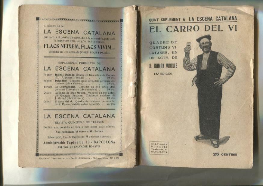 La escena catalana: el carro del vi, quadre de costums vilatanes en un acte