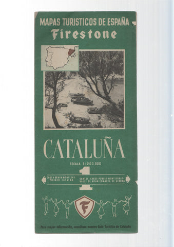 Mapas turisticos de España Firestone: Cataluña numero 1 (con 7 itinerarios recomendados)