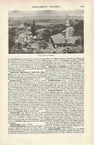 LAMINA ESPASA 33520: Vista de Tchatalja, Turquia