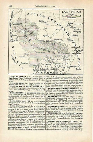LAMINA ESPASA 33519: Mapa del Lago Tchad
