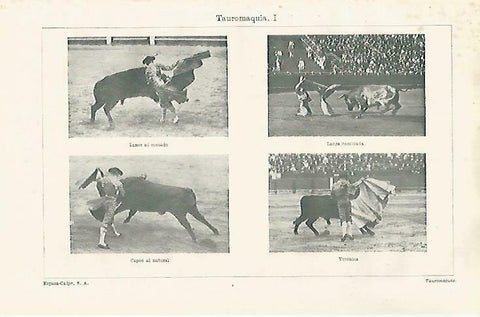 LAMINA ESPASA 33506: Tauromaquia:Lance al costado, veronica, capeo al natural y larga cambiada