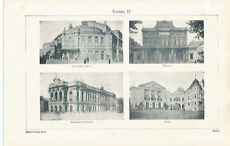 LAMINA ESPASA 33545: Teatro de Raimund en Viena, de Bezieers, de Baden y de Amberes