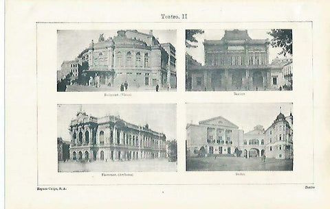 LAMINA ESPASA 33545: Teatro de Raimund en Viena, de Bezieers, de Baden y de Amberes