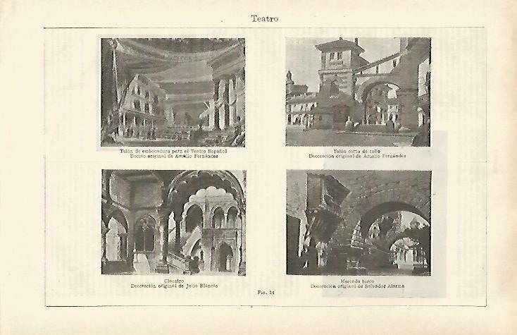 LAMINA ESPASA 33540: Decoraciones de teatro de A. Fernandez y J. Blancas