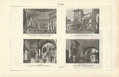LAMINA ESPASA 33540: Decoraciones de teatro de A. Fernandez y J. Blancas
