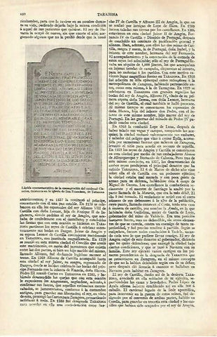 LAMINA ESPASA 33448: Lapida de la consagracion del cardenal Cisneros