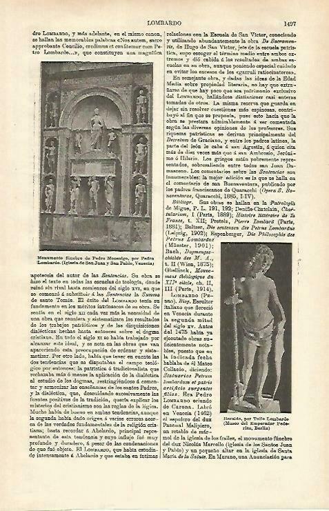 LAMINA ESPASA 33434: Monumento funbre de Pedro Mosegino en Venecia