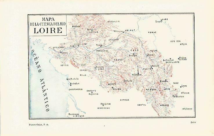 LAMINA ESPASA 33428: Mapa de la cuenca del rio Loire