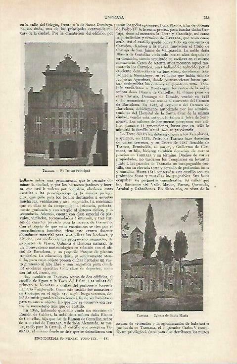 LAMINA ESPASA 33481: Teatro Principal de Terrassa, Barcelona