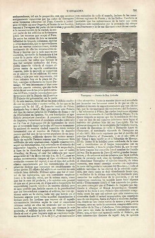 LAMINA ESPASA 33477: Puerta de San Antonio de Tarragona