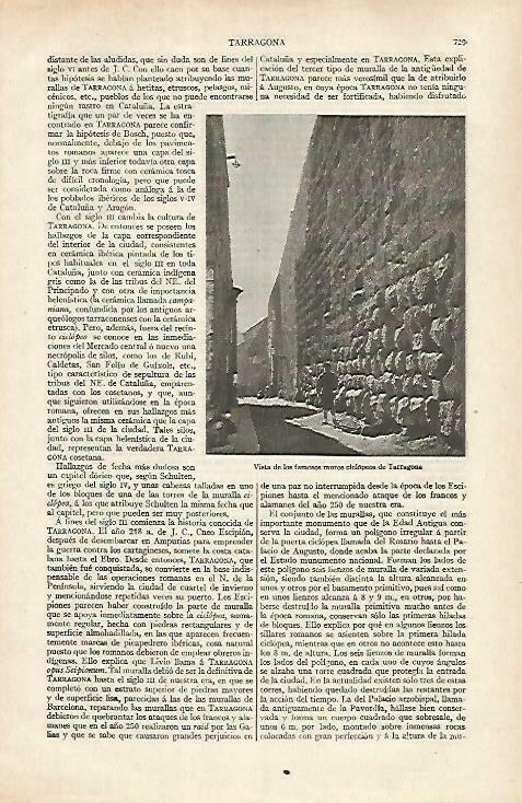 LAMINA ESPASA 33476: Muralla de Tarragona