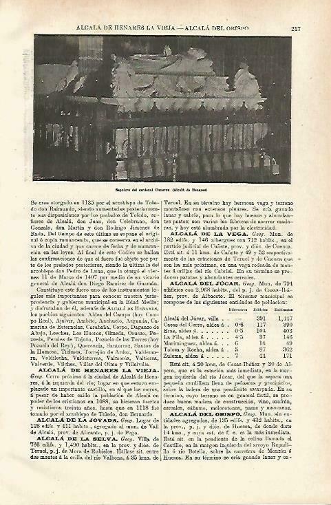LAMINA ESPASA 33650: Sepulcro del cardenal Cisneros
