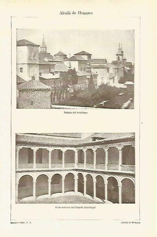 LAMINA ESPASA 33649: Palacio del Arzobispo de Alcala de Henares