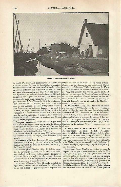 LAMINA ESPASA 33644: Desembarcadero de El Tremolar en la Albufera de Valencia