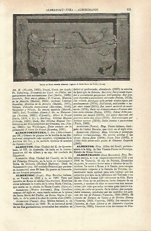 LAMINA ESPASA 33638: Tumba de Marco Antonio Albertoni