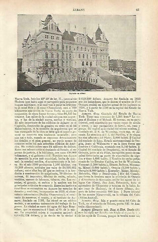 LAMINA ESPASA 33630: Capitolio de Albany, Estados Unidos