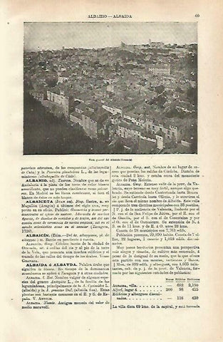 LAMINA ESPASA 33625: Vista del Albaicin de Granada