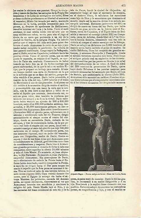 LAMINA ESPASA 33681: Estatua de bronce de Alejandro Magno